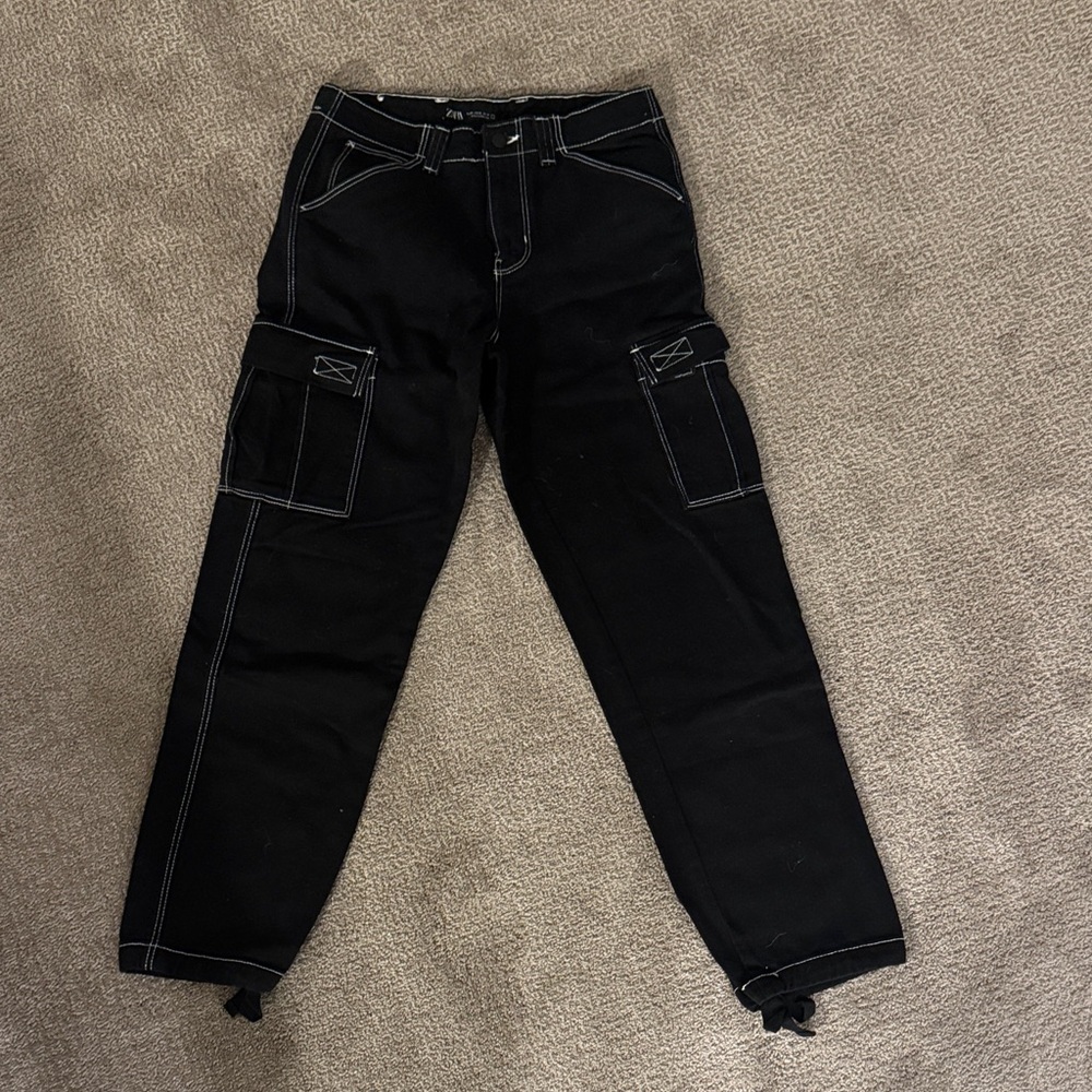 Zara Black Cargo Men Jeans